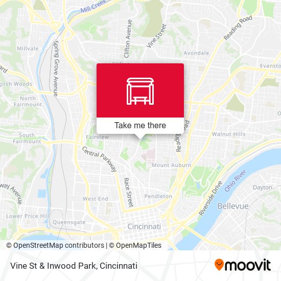 Vine St & Inwood Park map
