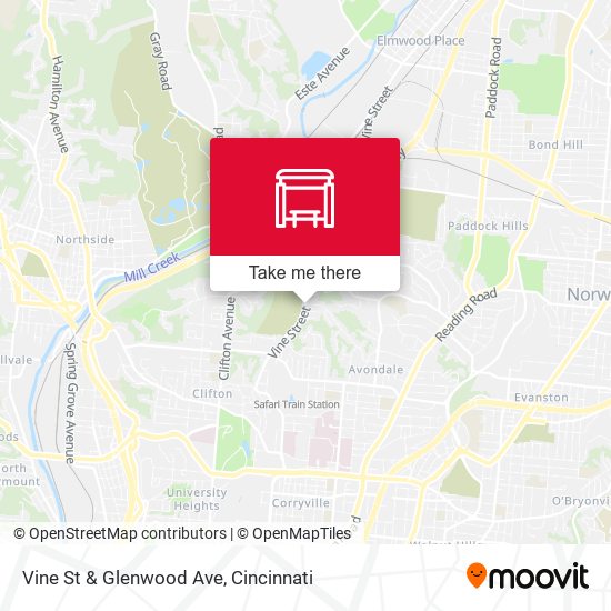 Mapa de Vine St & Glenwood Ave
