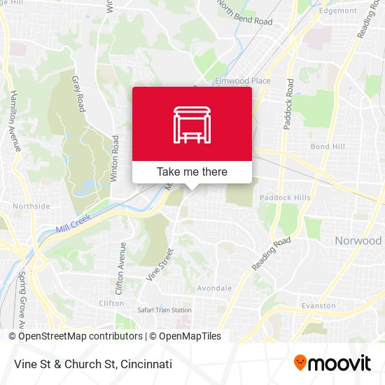 Mapa de Vine St & Church St