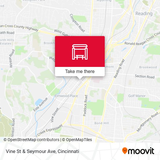 Vine St & Seymour Ave map