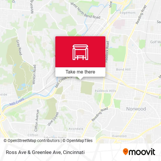 Ross Ave & Greenlee Ave map