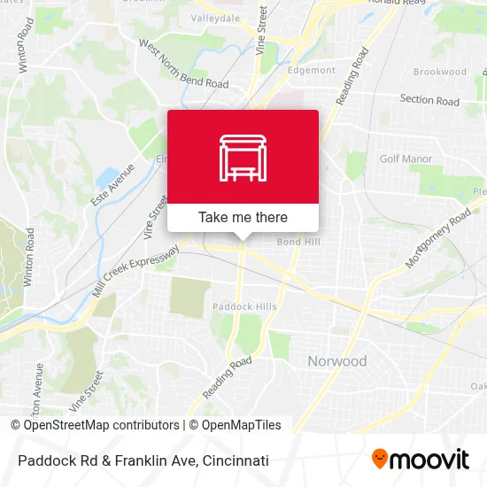 Paddock Rd & Franklin Ave map