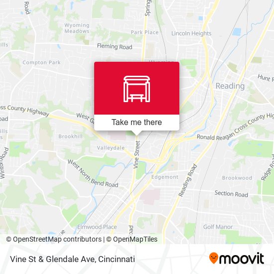 Vine St & Glendale Ave map