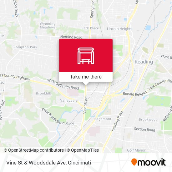 Mapa de Vine St & Woodsdale Ave
