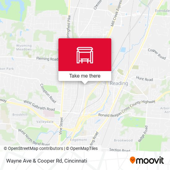 Wayne Ave & Cooper Rd map