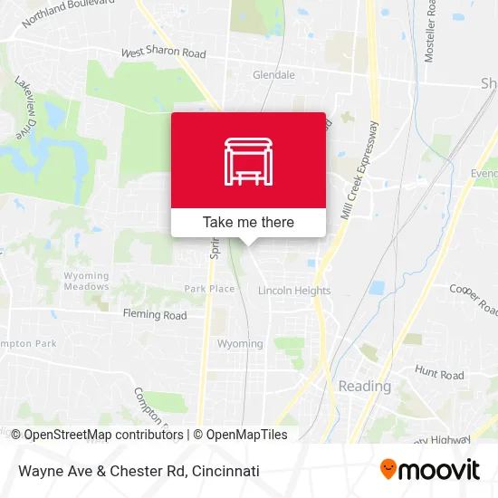 Wayne Ave & Chester Rd map