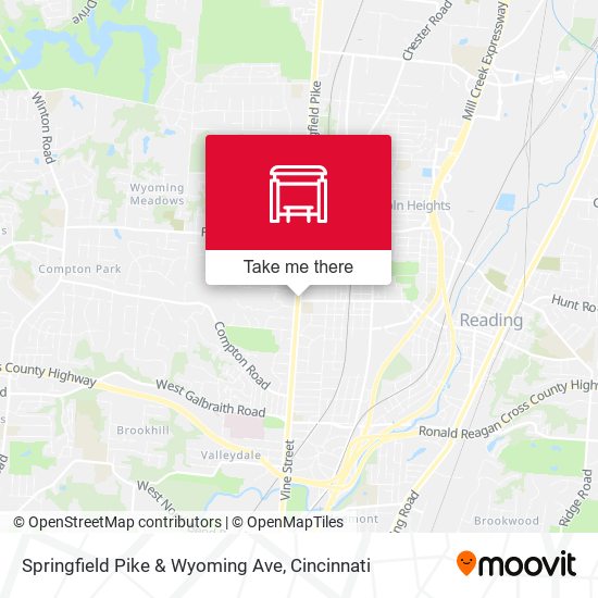 Springfield Pike & Wyoming Ave map