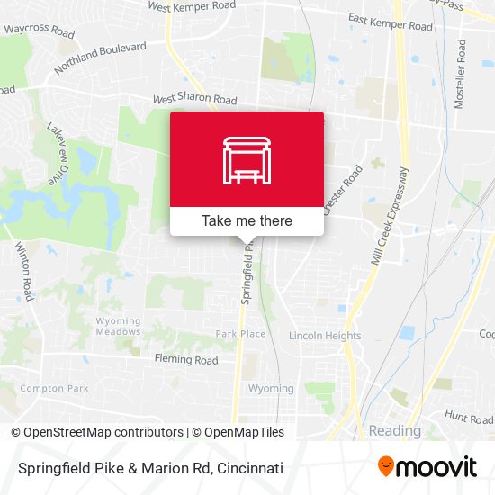 Springfield Pike & Marion Rd map