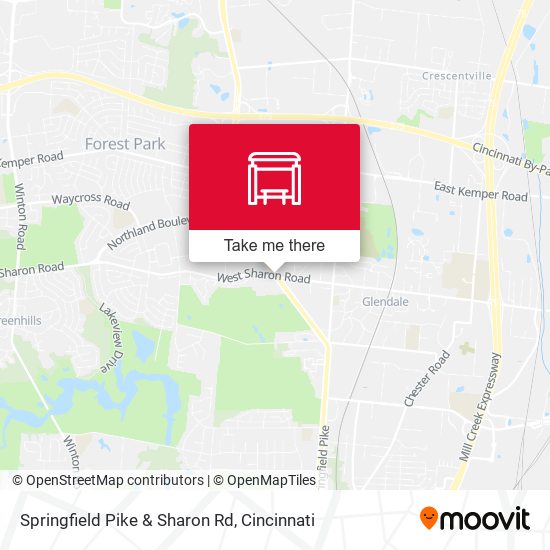 Springfield Pike & Sharon Rd map