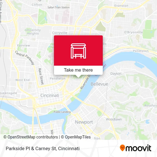 Parkside Pl & Carney St map