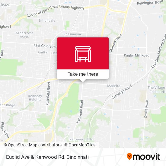 Euclid Ave & Kenwood Rd map