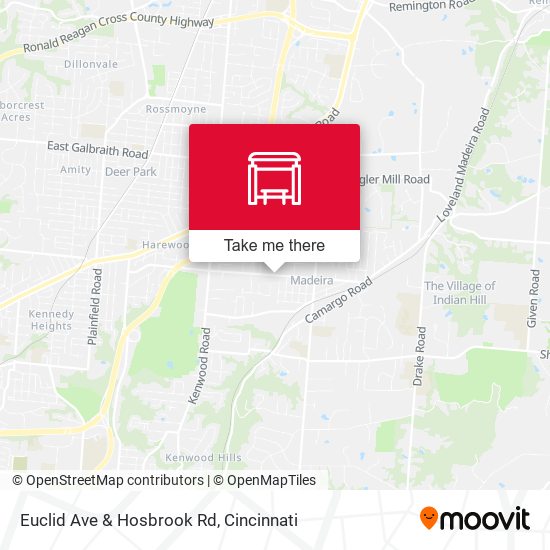 Euclid Ave & Hosbrook Rd map