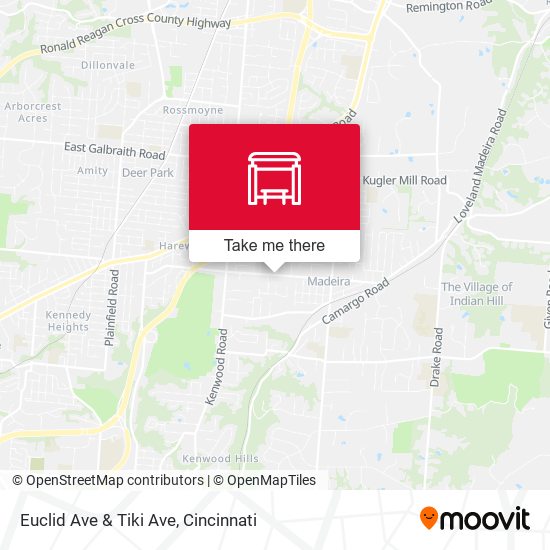 Euclid Ave & Tiki Ave map