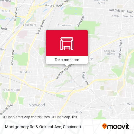 Montgomery Rd & Oakleaf Ave map