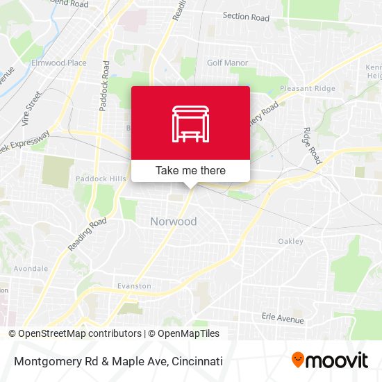 Mapa de Montgomery Rd & Maple Ave