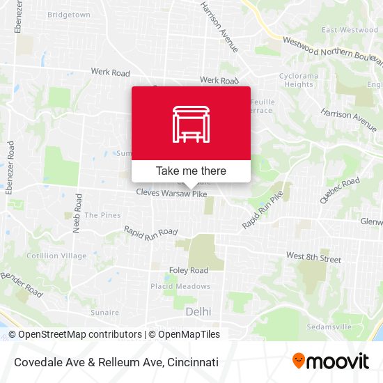 Mapa de Covedale Ave & Relleum Ave