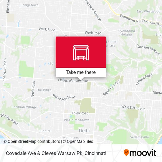 Mapa de Covedale Ave & Cleves Warsaw Pk