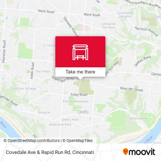 Mapa de Covedale Ave & Rapid Run Rd