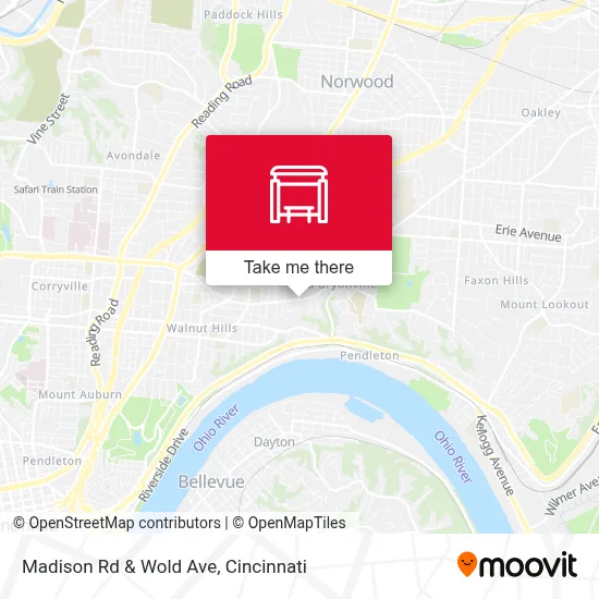 Madison Rd & Wold Ave map