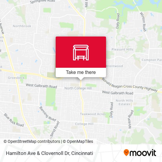 Hamilton Ave & Clovernoll Dr map