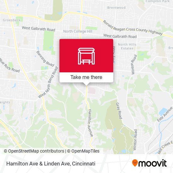 Hamilton Ave & Linden Ave map