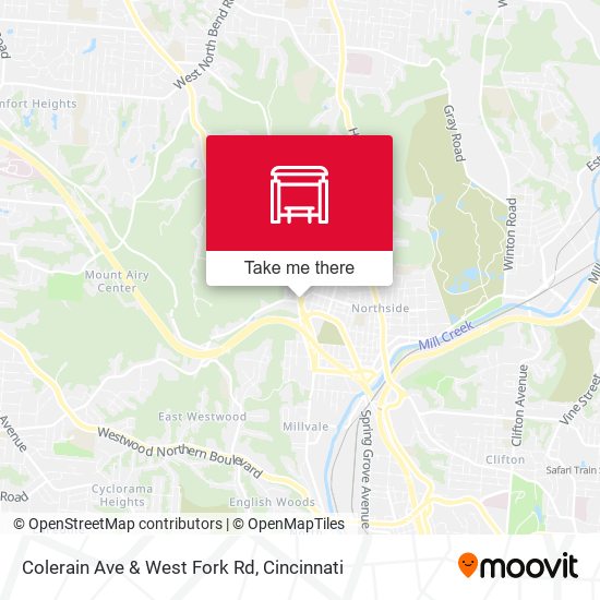 Mapa de Colerain Ave & West Fork Rd