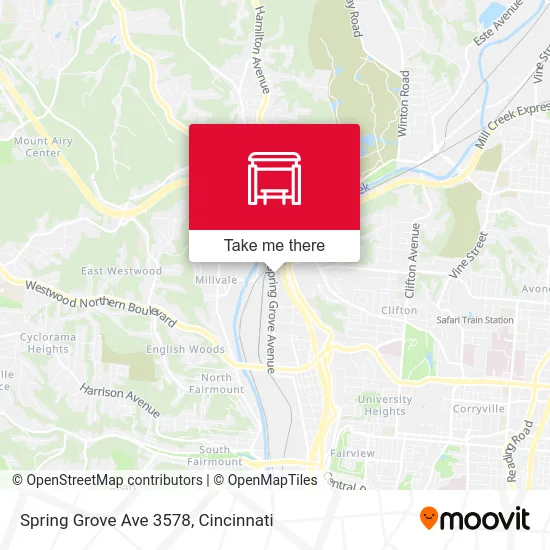 Spring Grove Ave 3578 map