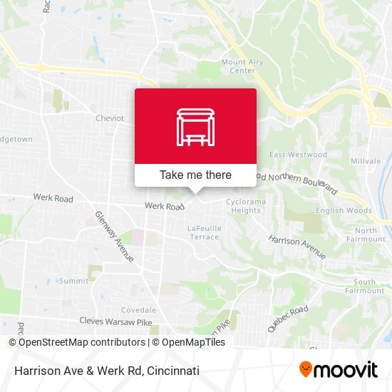 Harrison Ave & Werk Rd map
