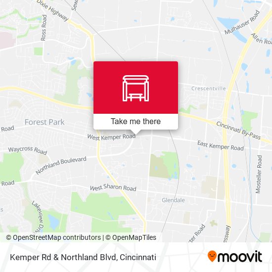 Kemper Rd & Northland Blvd map
