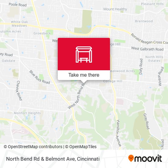 Mapa de North Bend Rd & Belmont Ave