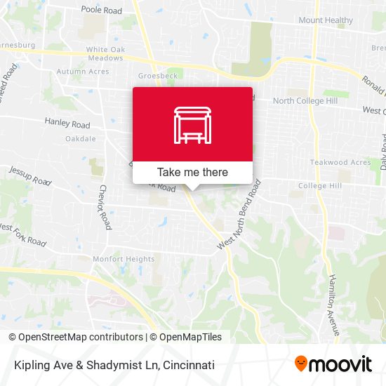 Kipling Ave & Shadymist Ln map