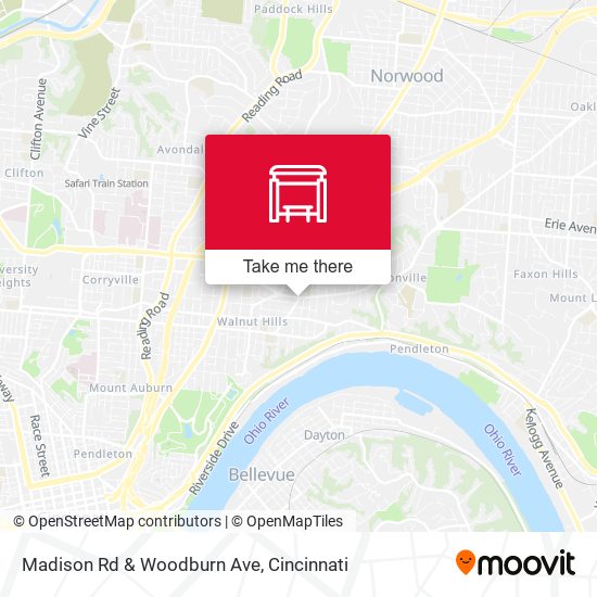 Madison Rd & Woodburn Ave map
