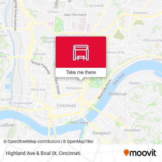 Highland Ave & Boal St map