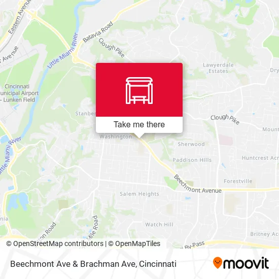 Beechmont Ave & Brachman Ave map