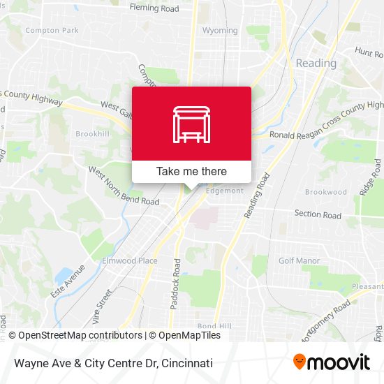 Wayne Ave & City Centre Dr map