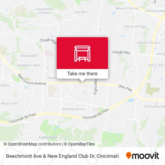 Beechmont Ave & New England Club Dr map