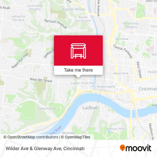 Wilder Ave & Glenway Ave map