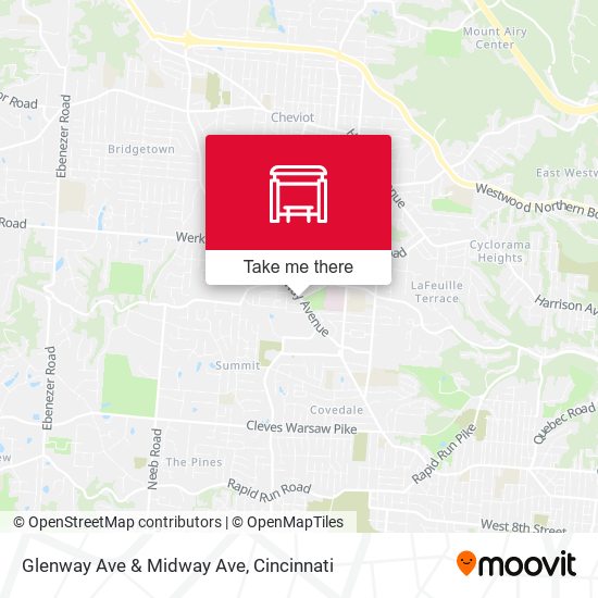 Glenway Ave & Midway Ave map