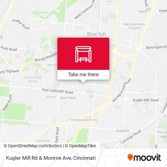 Kugler Mill Rd & Monroe Ave map