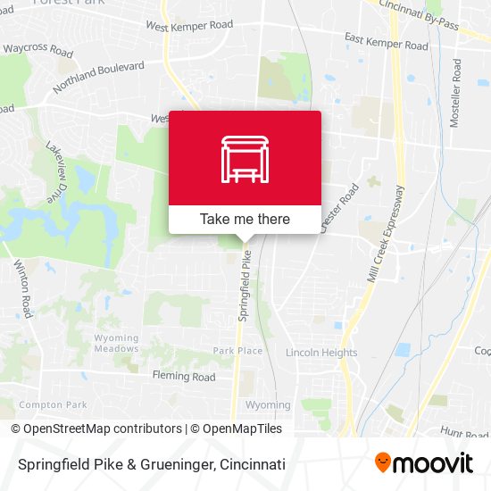 Springfield Pike & Grueninger map