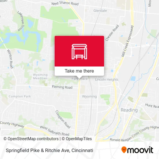 Springfield Pike & Ritchie Ave map