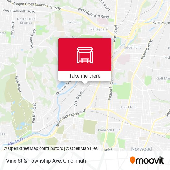 Vine St & Township Ave map