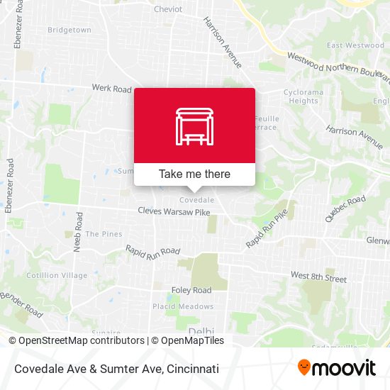 Covedale Ave & Sumter Ave map