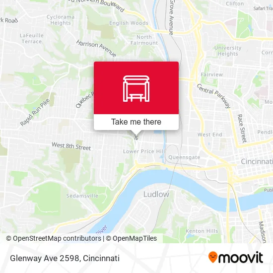 Glenway Ave 2598 map