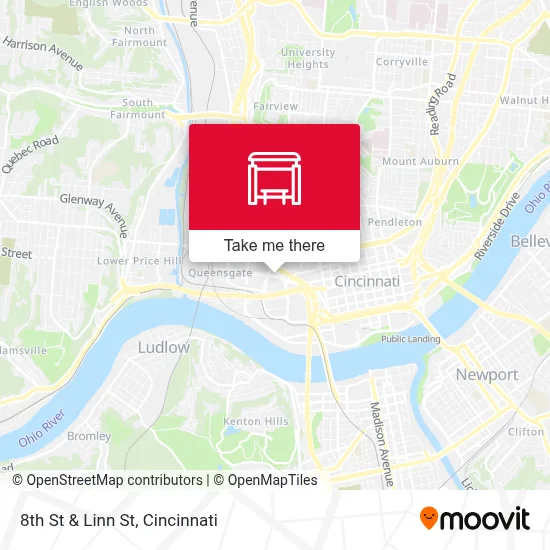 8th St & Linn St map