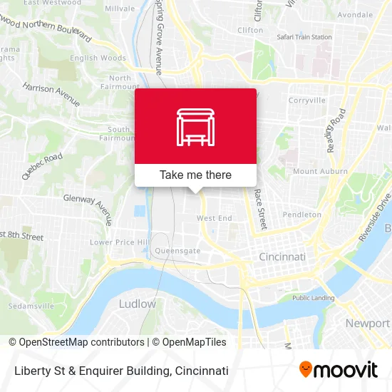 Liberty St & Enquirer Building map