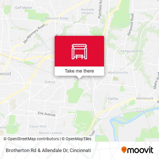 Brotherton Rd &  Allendale Dr map