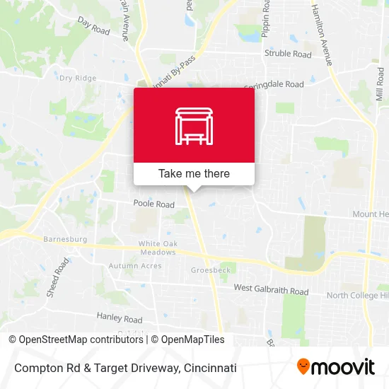 Compton Rd & Target Driveway map