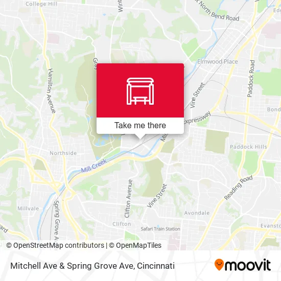 Mapa de Mitchell Ave & Spring Grove Ave