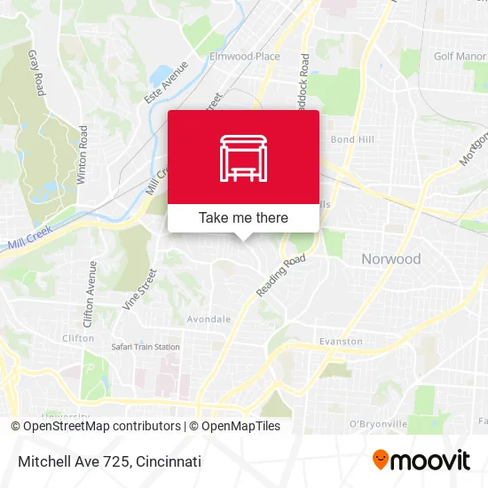 Mitchell Ave 725 map